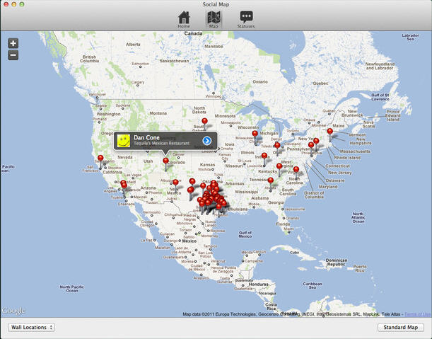 Social Map 1.0 : Locations