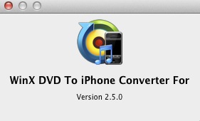 WinX DVD To iPhone Converter For Mac 2.5 : About window