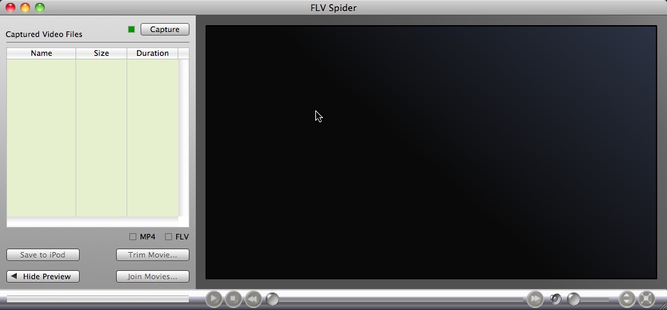 FLV Spider 3.0 : Main window
