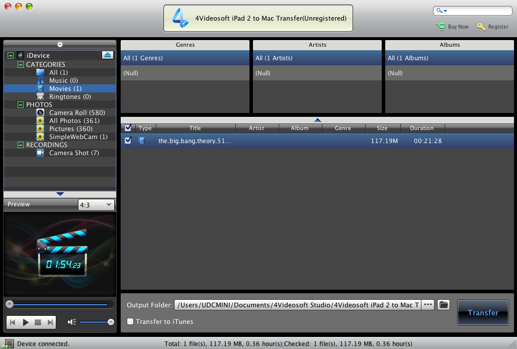4Videosoft iPad 2 to Mac Transfer 5.0 : Movies