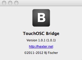 TouchOSC Bridge 1.0 : Main window