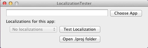 LocalizationTester 1.0 : Main Window