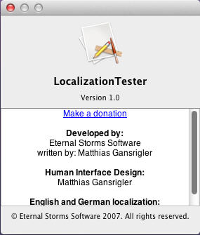 LocalizationTester 1.0 : About Window