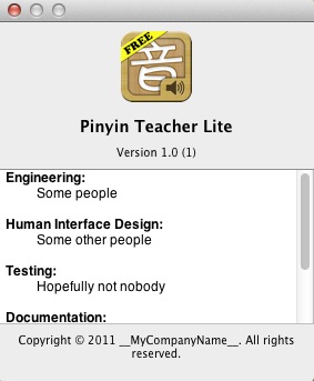Pinyin Teacher 1.0 : About