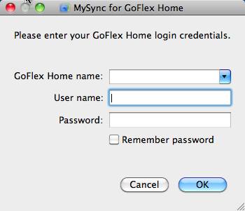 MySync for GoFlex Home 2.6 : Main window
