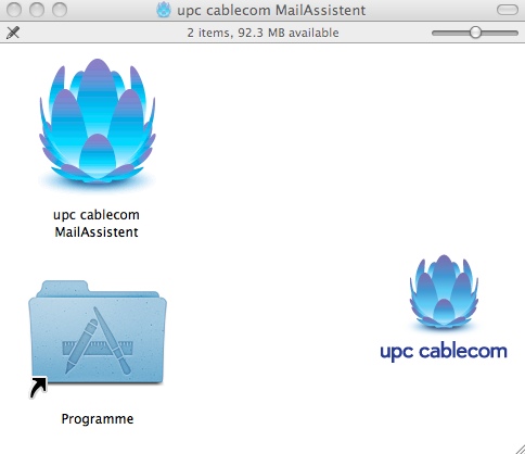 upc cablecom MailAssistent : Main window