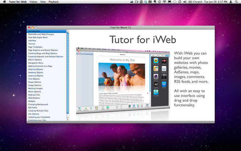Tutor for iWeb : Tutor for iWeb screenshot