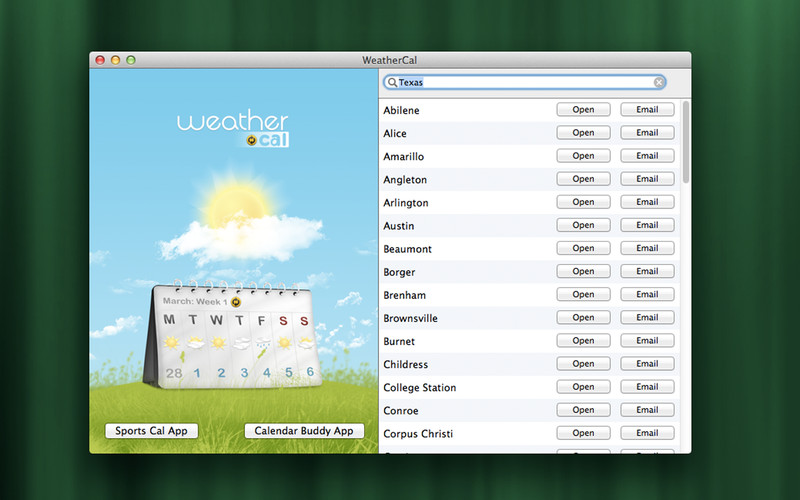 Weather Cal 1.0 : Weather Cal screenshot