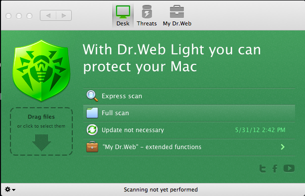 Dr.Web Light 6.0 : User Interface