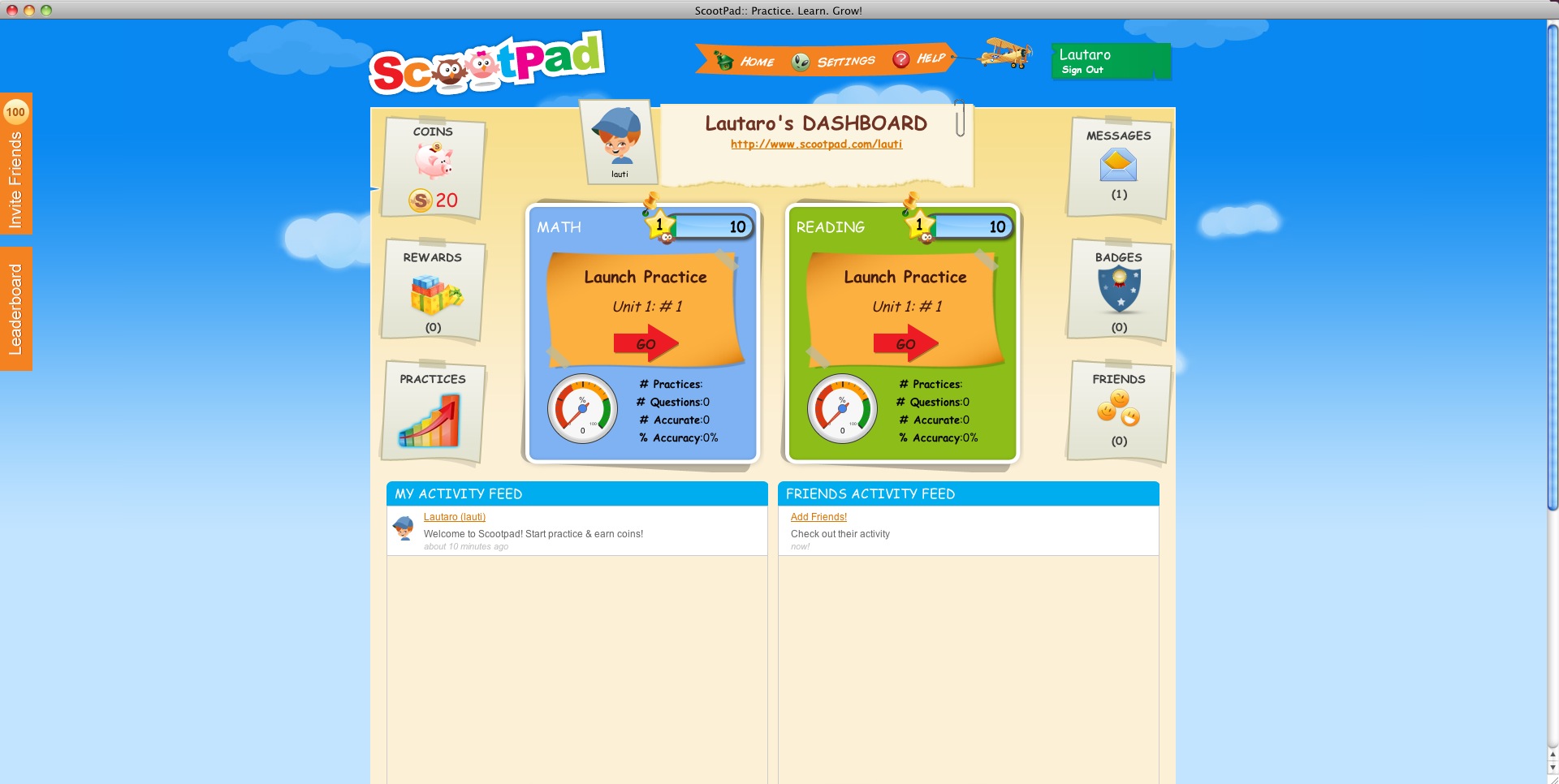 ScootPad 1.0 : Kids' platform