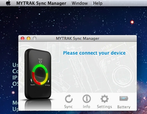 MYTRAK Sync Manager 6.0 : Main window