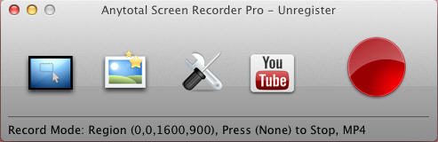 Anytotal Screen Recorder Pro 6.1 : Main Window