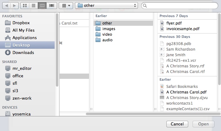 PDF to Text 1.2 : Selecting Input Files