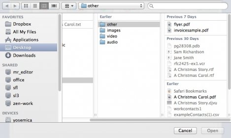 Selecting Input Files