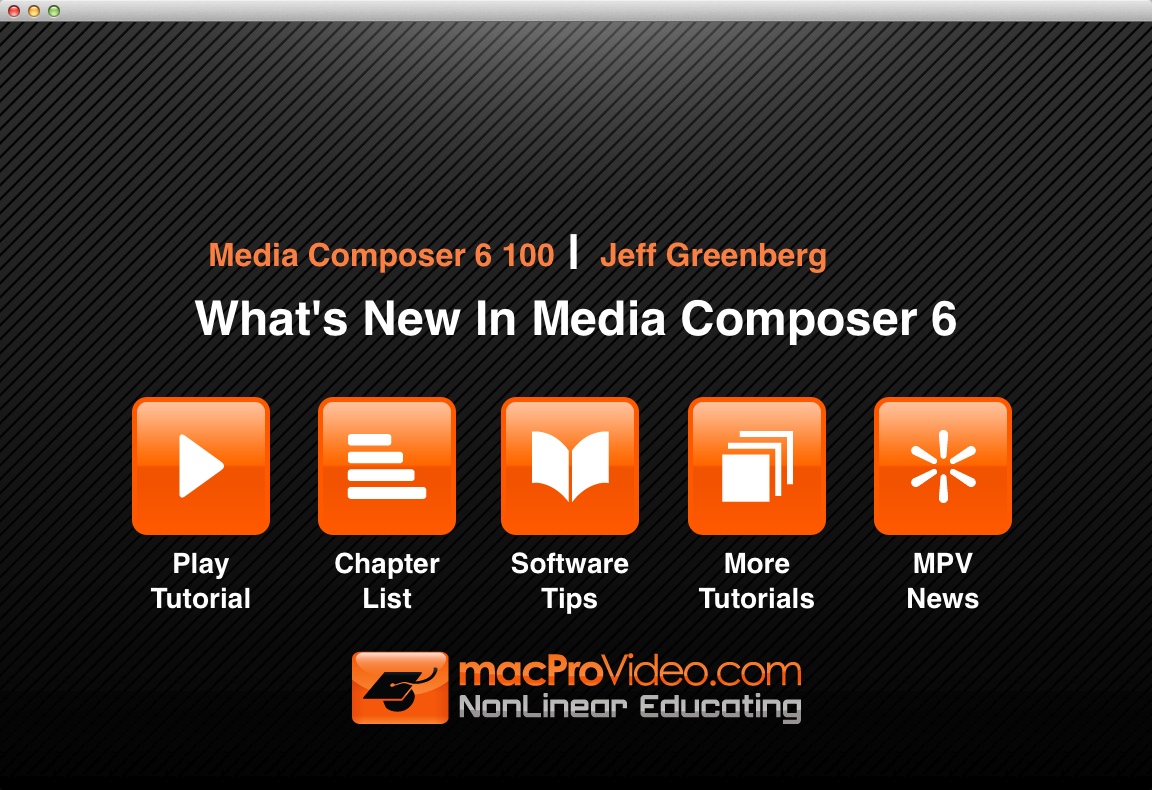 Course For Media Composer 6 100 - What's New In Media Composer 6 1.1 : Main Window