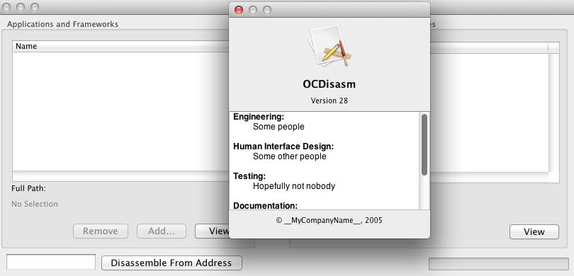 OCDisasm 28.0 : About