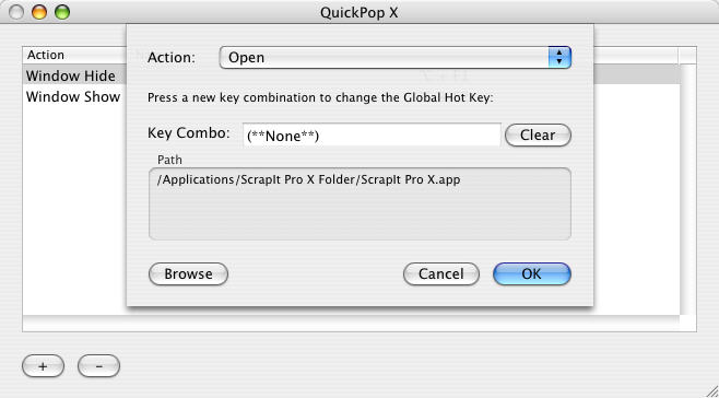 QuickPop X 1.0 : Main Window