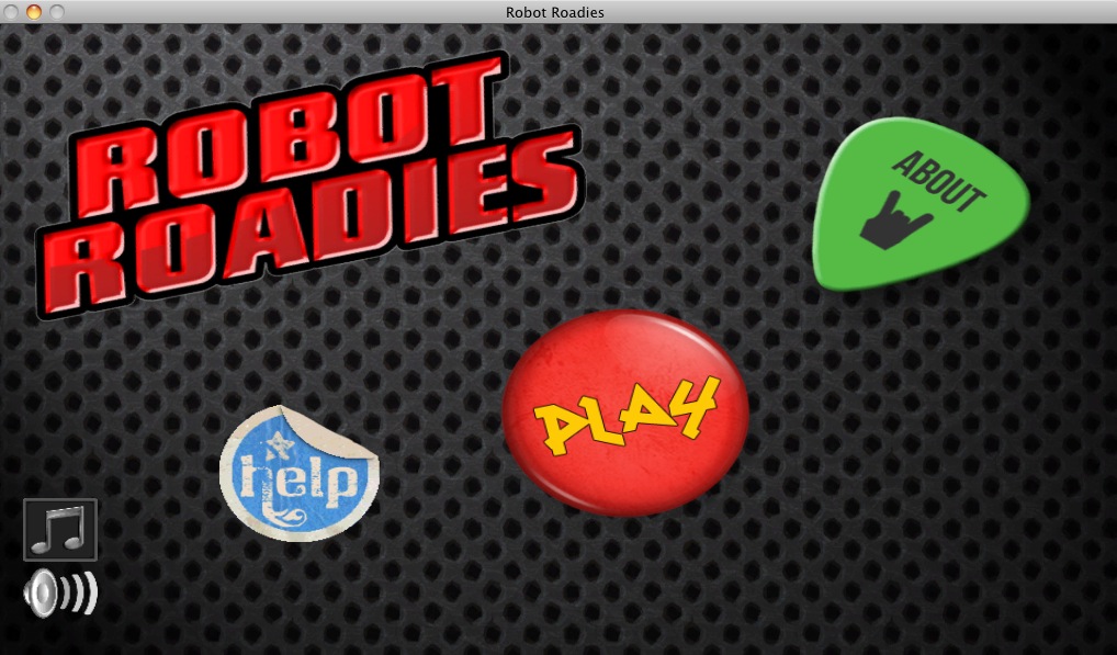 Robot Roadies 1.0 : Main menu