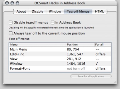 OCSmart Hacks 2.0 : Main Window