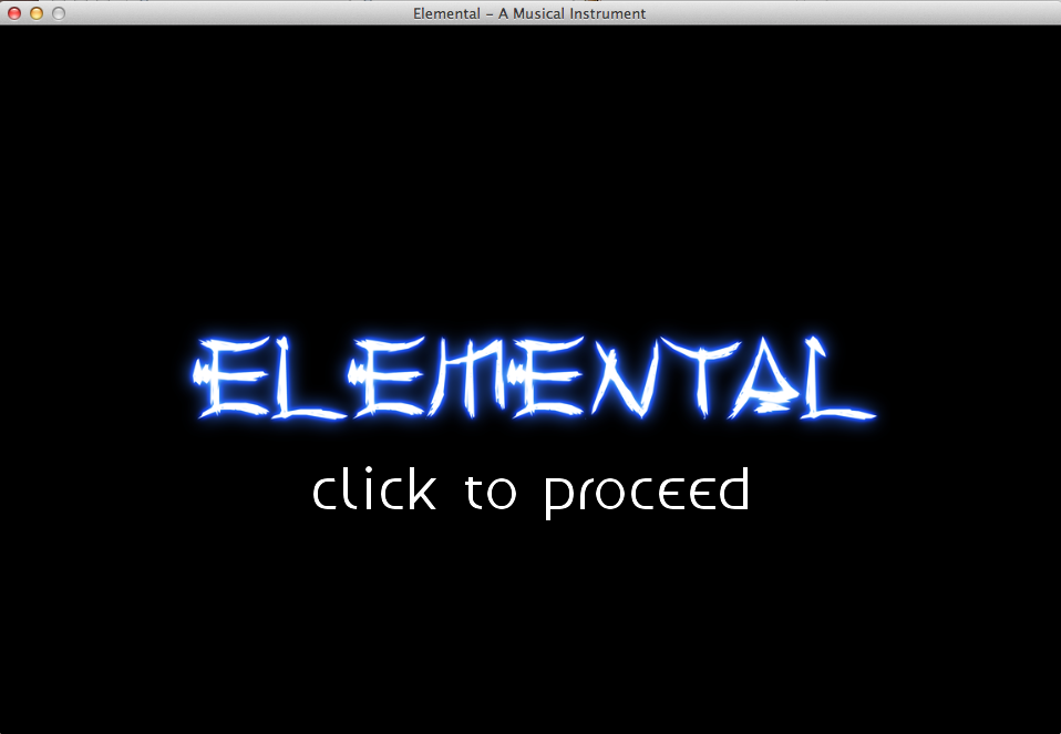 Elemental - A Musical Instrument 1.4 : Title Screen