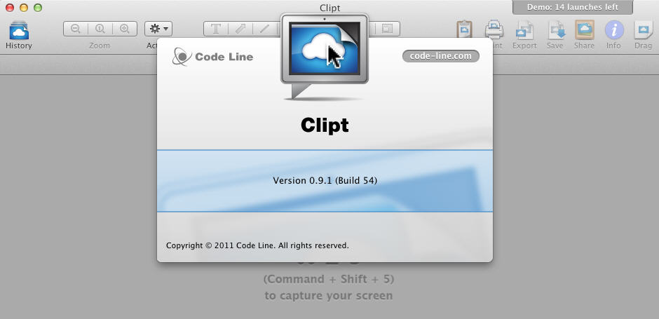 Clipt 0.9 : Main Window