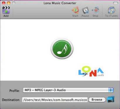 Lona Music Converter 6.1 : Main Window