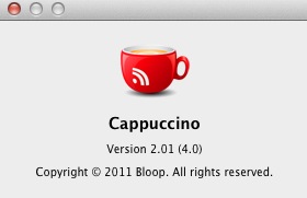 Cappuccino 2.0 : About window