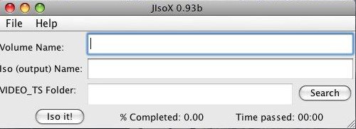 JIsoX 0.9 beta : Main window
