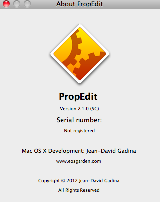 PropEdit 2.1 : Program version