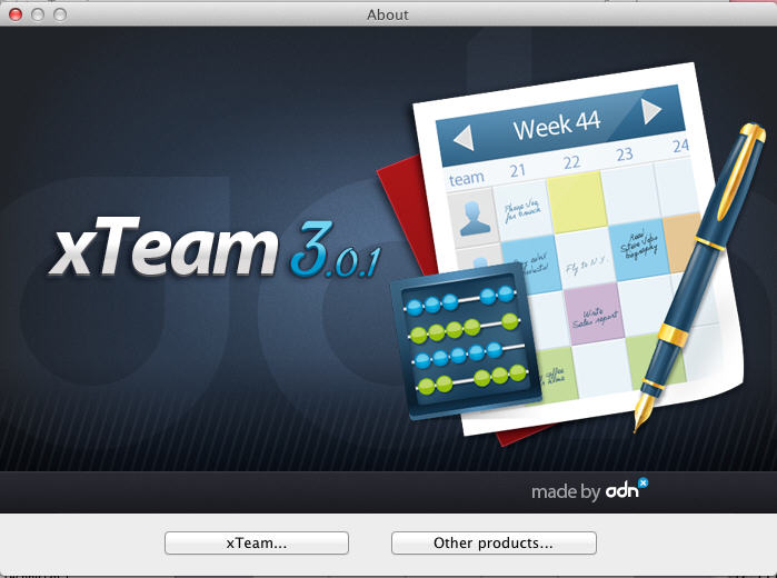 xTeam 3.0 : About Window