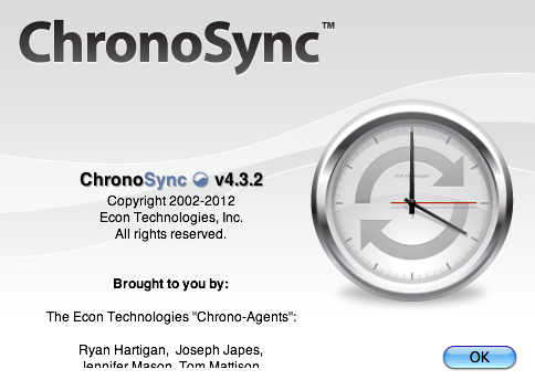ChronoSync 4.3 : Program version