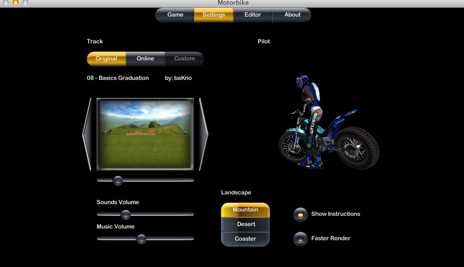 Motorbike 4.0 : Game Options