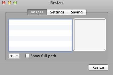 iResizer 1.2 : Main window