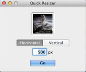 QuickResizer 1.1 : Main window