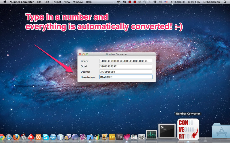 Number Converter 1.1 : Main window