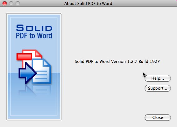 Solid PDF to Word 1.2 : About