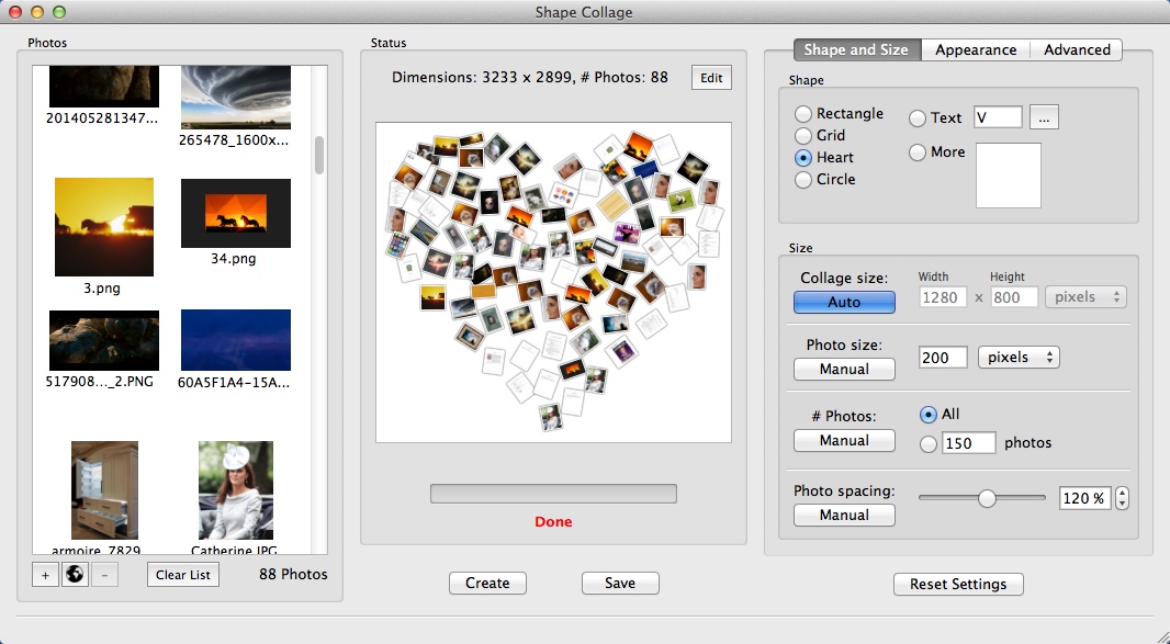 Shape Collage 3.1 : Configuring Output Settings