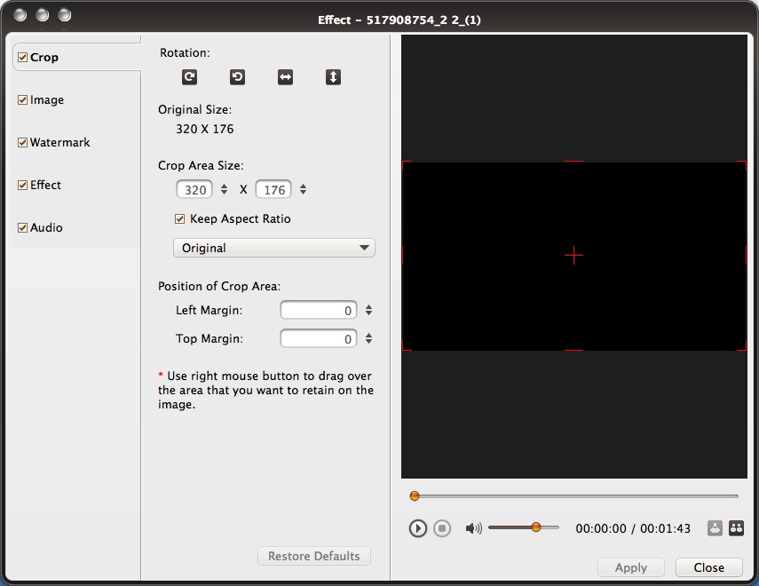 ImTOO Video Converter Ultimate 7.3 : Editing Input File