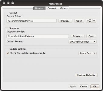 Program Preferences