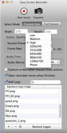 Easy Screen Record 4.0 : Main Window