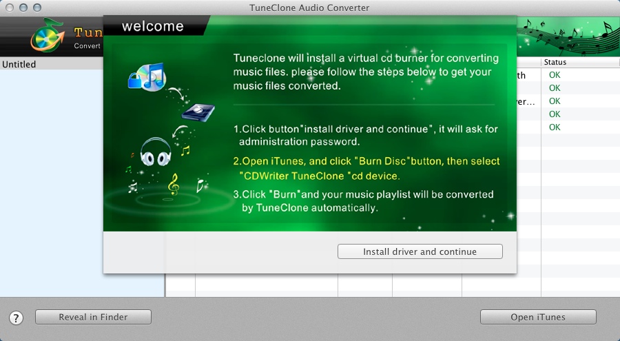 TuneClone 2.3 : Install Virtual CD Burner