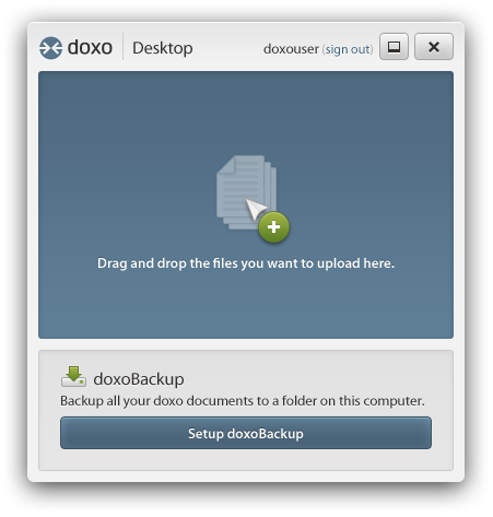 doxo Desktop 2.0 : Main window