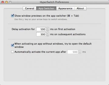 Configuring App Switcher Settings