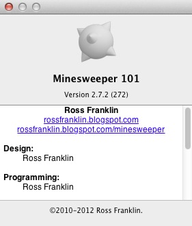 Minesweeper 101 2.7 : About window