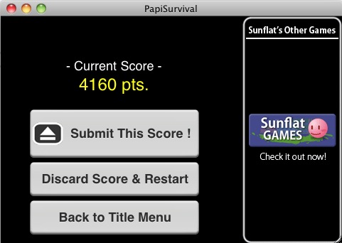 PapiSurvival 1.0 : Submit your score