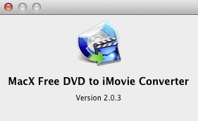MacX Free DVD to iMovie Converter 2.0 : About window