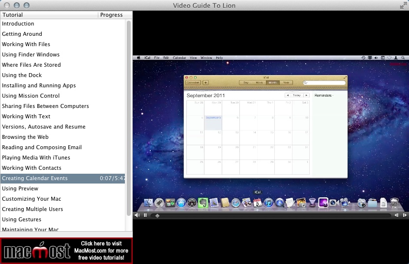 Video Guide To Lion 1.0 : Checking Video Tutorial