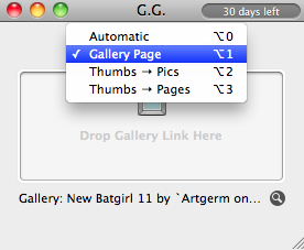 Gallery Grabber QED 1.3 : Floating desktop window