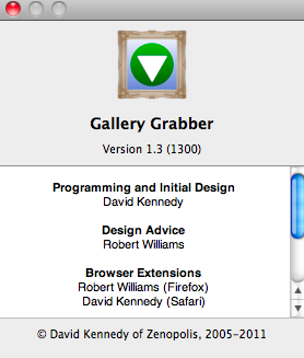 Gallery Grabber QED 1.3 : Program version