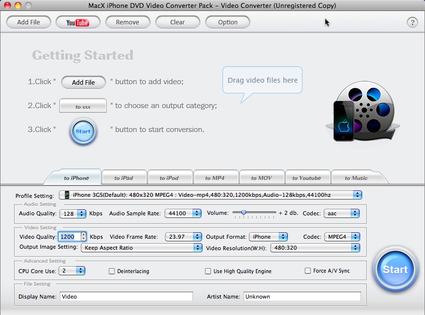 MacX iPhone DVD Video Converter Pack 3.6 : Video Converter